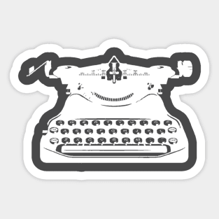 White Typewriter Sticker